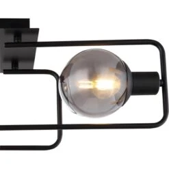 Globo Deckenleuchte Blama 2-flammig Schwarz Matt-Rauchfarben 610 X 230 X 190 Mm -Globo Lighting 9007371439409 3749 CU 01