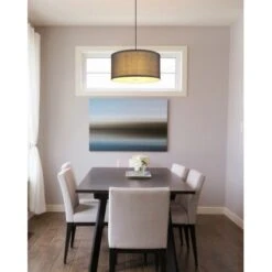 Globo Pendelleuchte Nathan 1-flammig Schwarz Matt 400 X 1200 Mm