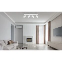 Globo Strahler Robby 4-flammig Weiß 560 X 60 X 120 Mm