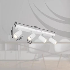 Globo Strahler Robby 4-flammig Weiß 560 X 60 X 120 Mm -Globo Lighting 9007371439546 3749 S 08