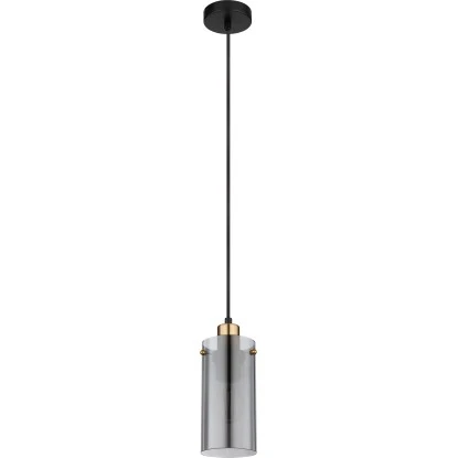 Globo Pendelleuchte Fanni 1-flammig Schwarz Matt-Rauchfarben 100 X 1200 Mm 5 Globo Pendelleuchte Fanni 1-flammig Schwarz Matt-Rauchfarben 100 X 1200 Mm – Bild 3