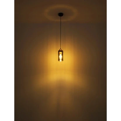 Globo Pendelleuchte Fanni 1-flammig Schwarz Matt-Rauchfarben 100 X 1200 Mm 6 Globo Pendelleuchte Fanni 1-flammig Schwarz Matt-Rauchfarben 100 X 1200 Mm – Bild 4