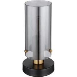 Globo Tischlampe Fanni 1-flammig Schwarz Matt-Rauchfarben 120 X 260 Mm 11 Globo Tischlampe Fanni 1-flammig Schwarz Matt-Rauchfarben 120 X 260 Mm -Globo Lighting 9007371439621 3749 S 02