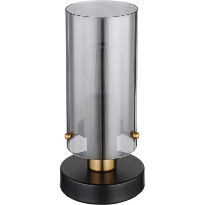 Globo Tischlampe Fanni 1-flammig Schwarz Matt-Rauchfarben 120 X 260 Mm 5 Globo Tischlampe Fanni 1-flammig Schwarz Matt-Rauchfarben 120 X 260 Mm – Bild 3