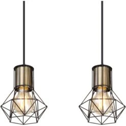 Globo Pendelleuchte Priska 4-flammig Schwarz Matt 720 X 130 X 1200 Mm -Globo Lighting 9007371439645 3749 CU 01