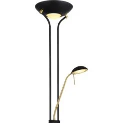 Globo LED-Stehlampe Leonas 2-flammig Schwarz Matt 255 X 1800 Mm -Globo Lighting 9007371439669 3749 CU 01