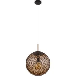 Globo Pendelleuchte Ma X I 1-flammig Schwarz Matt 350 X 1200 Mm 9 Globo Pendelleuchte Ma X I 1-flammig Schwarz Matt 350 X 1200 Mm -Globo Lighting 9007371439843 3749 S 03
