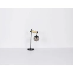 Globo Stehlampe Fitz 2-flammig Schwarz Matt-Gold Rauchfarben 510 X 250 X 1680 Mm -Globo Lighting 9007371439850 3749 S 09