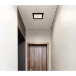 Globo LED-Deckenleuchte Lasse 1-flammig Schwarz 167 X 167 X 17 Mm