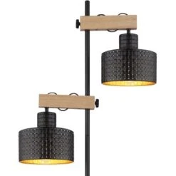 Globo Stehlampe Rielly 2-flammig Schwarz Matt 440 X 250 X 1680 Mm -Globo Lighting 9007371440146 3749 CU 02