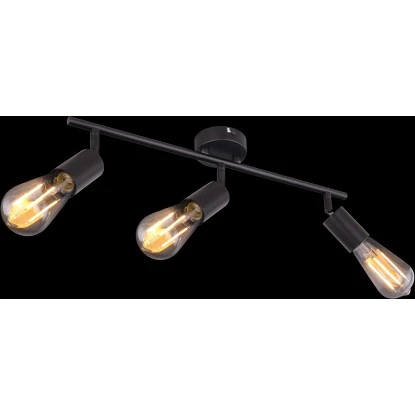 Globo Strahler Martha 3-flammig Schwarz Matt 480 X 80 X 150 Mm 8 Globo Strahler Martha 3-flammig Schwarz Matt 480 X 80 X 150 Mm – Bild 6