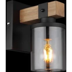 Globo Wandlampe 1-flammig Schwarz Matt-Rauchfarben 100 X 225 Mm -Globo Lighting 9007371440719 3749 S 02