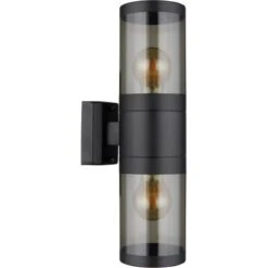 Globo Außenleuchte 2-flammig Schwarz Matt Rauchfarben 102 X 380 Mm -Globo Lighting 9007371440757 3749 S 03