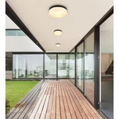 Globo Außenleuchte 3-flammig Schwarz Matt Ø 30 Cm X 6,5 Cm -Globo Lighting 9007371440764 3749 AB 01