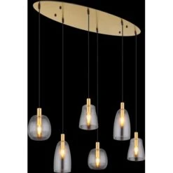 Globo Pendelleuchte 6-flammig 970 X 325 X 1300 Mm 15 Globo Pendelleuchte 6-flammig 970 X 325 X 1300 Mm -Globo Lighting 9007371440832 3749 S 02