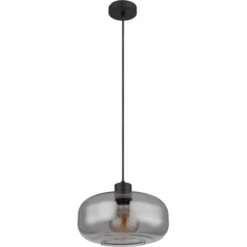 Globo Pendelleuchte 1-flammig Schwarz Matt-Rauchfarben 280 X 1200 Mm -Globo Lighting 9007371441211 3749 S 03