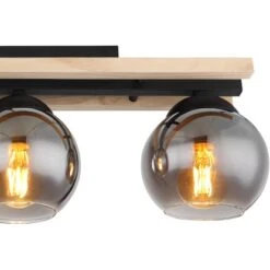 Globo Deckenleuchte 3-flammig Schwarz Matt-Rauchfarben 600 X 150 X 205 Mm -Globo Lighting 9007371441235 3749 CU 01