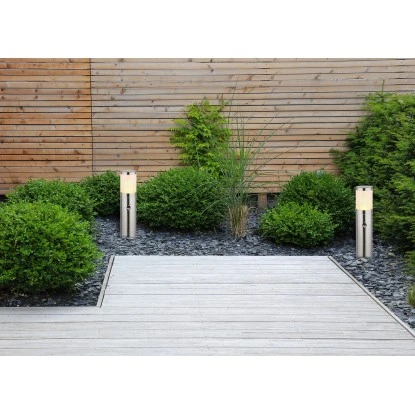 Globo Außenleuchte 1-flacmig Silber Glänzend Ø 14 Cm X 50 Cm 6 Globo Außenleuchte 1-flacmig Silber Glänzend Ø 14 Cm X 50 Cm – Bild 4