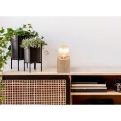 Globo Tischlampe Erna 1-flammig Dunkelbraun 100 X 100 X 100 Mm