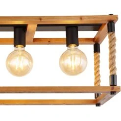 Globo Deckenleuchte Vernon 4-flammig Schwarz 800 X 250 X 310 Mm 21 Globo Deckenleuchte Vernon 4-flammig Schwarz 800 X 250 X 310 Mm -Globo Lighting 9007371442300 3749 CU 01