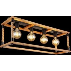 Globo Deckenleuchte Vernon 4-flammig Schwarz 800 X 250 X 310 Mm 16 Globo Deckenleuchte Vernon 4-flammig Schwarz 800 X 250 X 310 Mm -Globo Lighting 9007371442300 3749 S 02