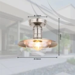 Globo Außenleuchte Linda 1-flammig Edelstahl 236 X 215 Mm 17 Globo Außenleuchte Linda 1-flammig Edelstahl 236 X 215 Mm -Globo Lighting 9007371442324 3749 S 07