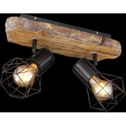 Globo Strahler Priska 2-flammig Schwarz 385 X 120 X 230 Mm -Globo Lighting 9007371442362 3749 S 02