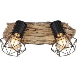 Globo Strahler Priska 2-flammig Schwarz 385 X 120 X 230 Mm -Globo Lighting 9007371442362 3749 S 06