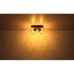 Globo Strahler Priska 2-flammig Schwarz 385 X 120 X 230 Mm -Globo Lighting 9007371442362 3749 S 07