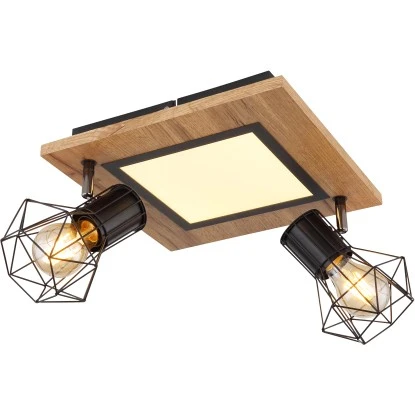 Globo LED-Deckenleuchte Priska 3-flammig Schwarz Matt 300 X 300 X 225 Mm 4 Globo LED-Deckenleuchte Priska 3-flammig Schwarz Matt 300 X 300 X 225 Mm – Bild 2