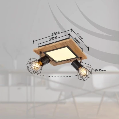 Globo LED-Deckenleuchte Priska 3-flammig Schwarz Matt 300 X 300 X 225 Mm 15 Globo LED-Deckenleuchte Priska 3-flammig Schwarz Matt 300 X 300 X 225 Mm – Bild 13