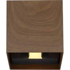 Globo LED-Außenleuchte Veronika 1-flammig Holzoptik Dunkel 100 X 100 Mm -Globo Lighting 9007371442454 3749 S 03