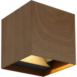 Globo LED-Außenleuchte Veronika 1-flammig Holzoptik Dunkel 100 X 100 Mm -Globo Lighting 9007371442454 3749 S 04