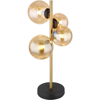 Globo LED-Tischlampe Riha 4-flammig Schwarz Matt 237 X 193 X 480 Mm 4 Globo LED-Tischlampe Riha 4-flammig Schwarz Matt 237 X 193 X 480 Mm – Bild 2