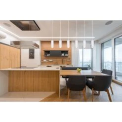 Globo Pendelleuchte Robby 6-flammig Weiß 1150 X 60 X 1200 Mm