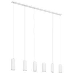 Globo Pendelleuchte Robby 6-flammig Weiß 1150 X 60 X 1200 Mm -Globo Lighting 9007371442584 3749 S 02