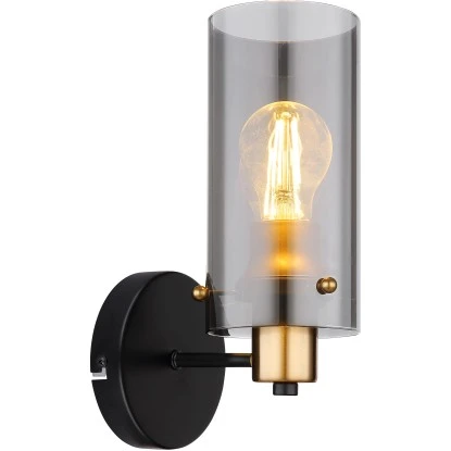 Globo Wandlampe Fanni 1-flammig Schwarz Matt-Rauchfarben 120 X 280 Mm 4 Globo Wandlampe Fanni 1-flammig Schwarz Matt-Rauchfarben 120 X 280 Mm – Bild 2