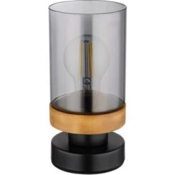 Globo Tischlampe Finca 1-flammig Schwarz Matt-Rauchfarben 100 X 205 Mm -Globo Lighting 9007371442706 3749 S 02