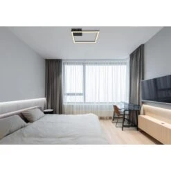 Globo LED-Deckenleuchte Tiny 1-flammig Schwarz Matt 400 X 400 X 55 Mm