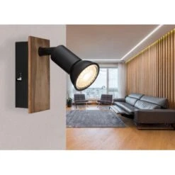 Globo Strahler Drew 1-flammig Dunkelbraun 60 X 105 Mm