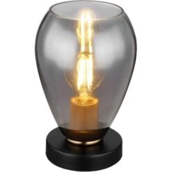 Globo Tischlampe Fanni 1-flammig Schwarz Matt-Rauchfarben 150 X 235 Mm -Globo Lighting 9007371442799 3749 S 01