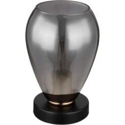 Globo Tischlampe Fanni 1-flammig Schwarz Matt-Rauchfarben 150 X 235 Mm -Globo Lighting 9007371442799 3749 S 02