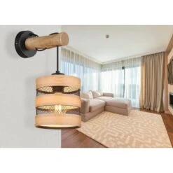 Globo Wandlampe Soeni 1-flammig Schwarz Matt 150 X 360 Mm