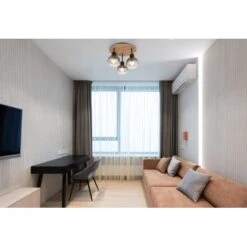 Globo Deckenleuchte Moitas 3-flammig Schwarz Matt-Rauchfarben 380 X 300 Mm