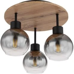 Globo Deckenleuchte Moitas 3-flammig Schwarz Matt-Rauchfarben 380 X 300 Mm -Globo Lighting 9007371442973 3749 S 03