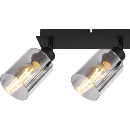 Globo Strahler Hadera 3-flammig Schwarz Matt-Rauchfarben 470 X 90 X 215 Mm 13 Globo Strahler Hadera 3-flammig Schwarz Matt-Rauchfarben 470 X 90 X 215 Mm – Bild 11