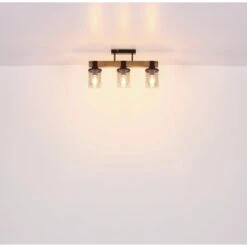 Globo Deckenleuchte 3-flammig Schwarz Matt-Rauchfarben 520 X 100 X 286 Mm -Globo Lighting 9007371443710 3749 S 07