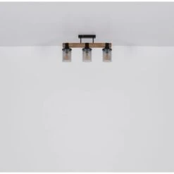Globo Deckenleuchte 3-flammig Schwarz Matt-Rauchfarben 520 X 100 X 286 Mm -Globo Lighting 9007371443710 3749 S 08