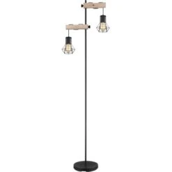 Globo Stehlampe 2-flammig Schwarz Matt 480 X 250 X 1680 Mm -Globo Lighting 9007371443840 3749 S 04