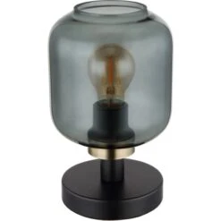 Globo Tischlampe 1-flammig Schwarz Matt-Rauchfarben 150 X 245 Mm -Globo Lighting 9007371444113 3749 S 03